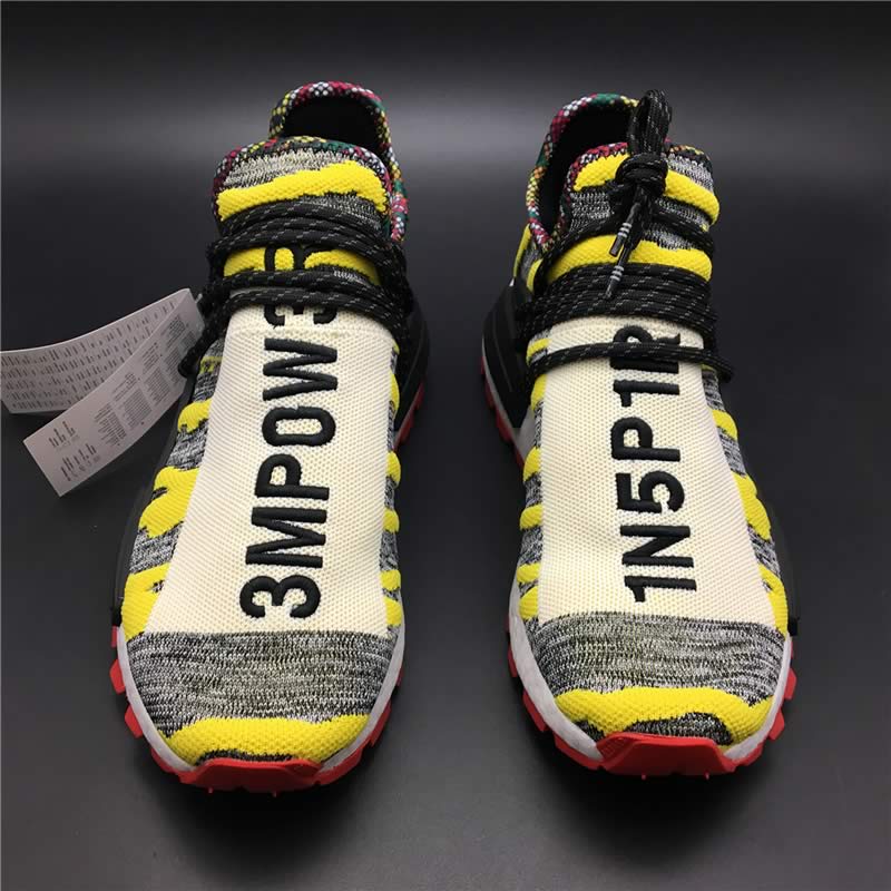 Pharrell Williams x adidas Originals Hu NMD Trail SOLARHU White Yellow Mens Womens Shoes